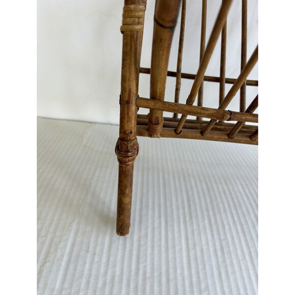 Vintage Boho Chic MCM Bamboo Magazine Holder/Rack Foldable - Picture 2 of 14